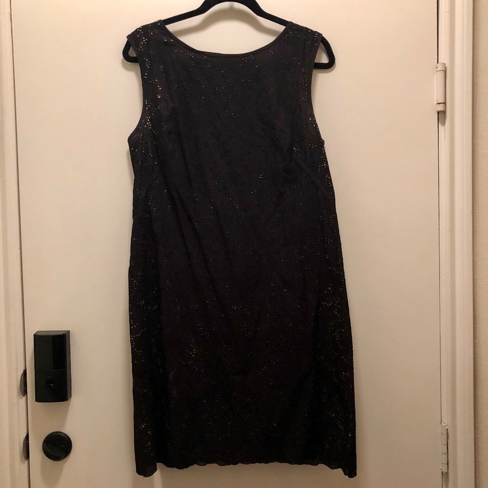 LOFT Black Eyelet Dress
